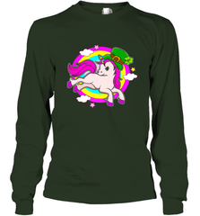 Irish Leprechaun Unicorn Cute St Patricks Day Ireland Long Sleeve T-Shirt Long Sleeve T-Shirt - FordPhuMy