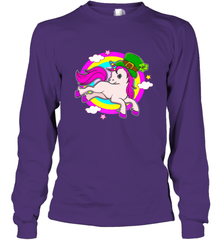 Irish Leprechaun Unicorn Cute St Patricks Day Ireland Long Sleeve T-Shirt Long Sleeve T-Shirt - FordPhuMy
