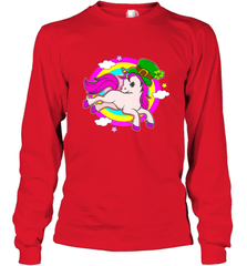 Irish Leprechaun Unicorn Cute St Patricks Day Ireland Long Sleeve T-Shirt Long Sleeve T-Shirt - FordPhuMy