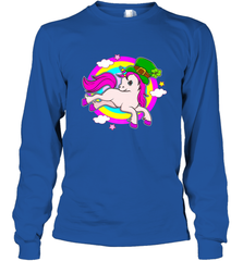 Irish Leprechaun Unicorn Cute St Patricks Day Ireland Long Sleeve T-Shirt Long Sleeve T-Shirt - FordPhuMy
