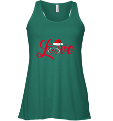 NFL Tampa Bay Buccaneers Logo Christmas Santa Hat Love Heart Football Team Women's Racerback Tank Women's Racerback Tank - FordPhuMy