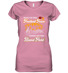 Marching Band Shirt What Is The Football Team Doing on Field Women's V-Neck T-Shirt Women's V-Neck T-Shirt - FordPhuMy