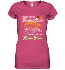 Marching Band Shirt What Is The Football Team Doing on Field Women's V-Neck T-Shirt Women's V-Neck T-Shirt - FordPhuMy