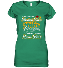 Marching Band Shirt What Is The Football Team Doing on Field Women's V-Neck T-Shirt Women's V-Neck T-Shirt - FordPhuMy