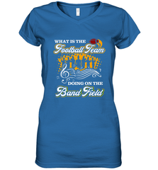 Marching Band Shirt What Is The Football Team Doing on Field Women's V-Neck T-Shirt Women's V-Neck T-Shirt - FordPhuMy