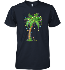 Christmas Lights Palm Tree Beach Funny Tropical Xmas Gift Men's Premium T-Shirt Men's Premium T-Shirt - FordPhuMy