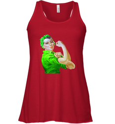 Rosie The Riveter St Patricks Day Women's Racerback Tank