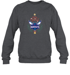 NBA Charlotte Hornets Logo merry Christmas gilf Crewneck Sweatshirt Crewneck Sweatshirt - FordPhuMy