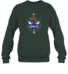 NBA Charlotte Hornets Logo merry Christmas gilf Crewneck Sweatshirt Crewneck Sweatshirt - FordPhuMy