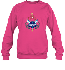 NBA Charlotte Hornets Logo merry Christmas gilf Crewneck Sweatshirt Crewneck Sweatshirt - FordPhuMy