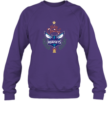 NBA Charlotte Hornets Logo merry Christmas gilf Crewneck Sweatshirt Crewneck Sweatshirt - FordPhuMy
