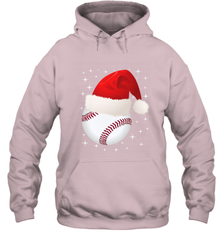 Christmas Stars baseball Ball Santa Hat Funny Sport Xmas Hooded Sweatshirt Hooded Sweatshirt - FordPhuMy