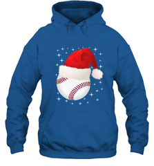 Christmas Stars baseball Ball Santa Hat Funny Sport Xmas Hooded Sweatshirt Hooded Sweatshirt - FordPhuMy
