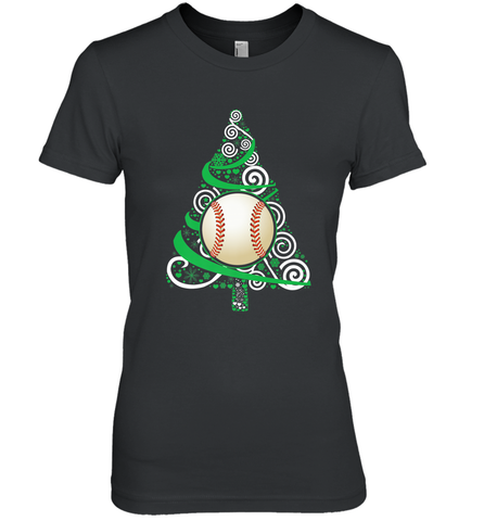 Christmas Tree Funny Cool Baseball Christmas Gifts Sports Women's Premium T-Shirt Women's Premium T-Shirt / Black / XS Women's Premium T-Shirt - FordPhuMy