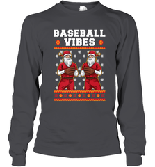 Baseball Vibes Christmas Baseball Player Santa Gift Holiday Long Sleeve T-Shirt Long Sleeve T-Shirt - FordPhuMy