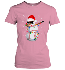 Dabbing Snowman Baseball Christmas Lights Pajama Tee Women's T-Shirt Women's T-Shirt - FordPhuMy