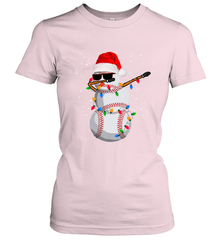 Dabbing Snowman Baseball Christmas Lights Pajama Tee Women's T-Shirt Women's T-Shirt - FordPhuMy