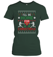 I'll Be Home for Christmas Baseball Gift For Men Women Kids Women's T-Shirt Women's T-Shirt - FordPhuMy