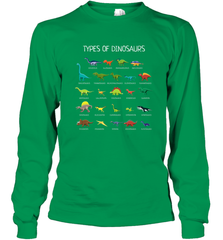 Types Of Dinosaurs Long Sleeve T-Shirt Long Sleeve T-Shirt - FordPhuMy