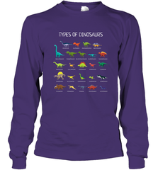 Types Of Dinosaurs Long Sleeve T-Shirt Long Sleeve T-Shirt - FordPhuMy
