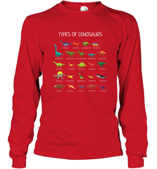 Types Of Dinosaurs Long Sleeve T-Shirt Long Sleeve T-Shirt - FordPhuMy