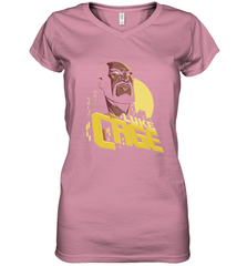 Marvel The Defenders Luke Cage Profile Women's V-Neck T-Shirt Women's V-Neck T-Shirt - FordPhuMy