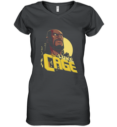 Marvel The Defenders Luke Cage Profile Women's V-Neck T-Shirt