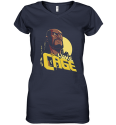 Marvel The Defenders Luke Cage Profile Women's V-Neck T-Shirt