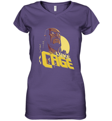Marvel The Defenders Luke Cage Profile Women's V-Neck T-Shirt Women's V-Neck T-Shirt - FordPhuMy