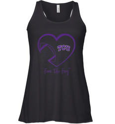 TCU Horned Frogs Football Inside Heart  Team Women's Racerback Tank