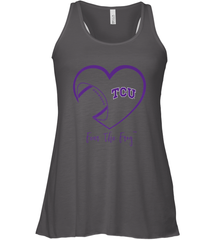 TCU Horned Frogs Football Inside Heart  Team Women's Racerback Tank Women's Racerback Tank - FordPhuMy