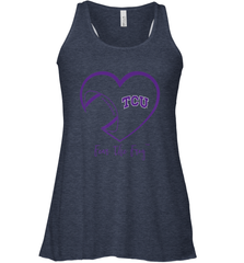 TCU Horned Frogs Football Inside Heart  Team Women's Racerback Tank Women's Racerback Tank - FordPhuMy