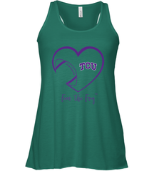 TCU Horned Frogs Football Inside Heart  Team Women's Racerback Tank Women's Racerback Tank - FordPhuMy
