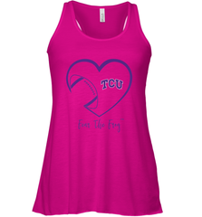 TCU Horned Frogs Football Inside Heart  Team Women's Racerback Tank Women's Racerback Tank - FordPhuMy