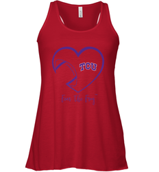 TCU Horned Frogs Football Inside Heart  Team Women's Racerback Tank
