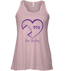 TCU Horned Frogs Football Inside Heart  Team Women's Racerback Tank Women's Racerback Tank - FordPhuMy