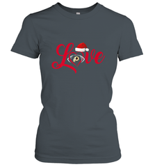 NFL Washington Redskins Logo Christmas Santa Hat Love Heart Football Team Women's T-Shirt Women's T-Shirt - FordPhuMy