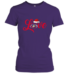 NFL Washington Redskins Logo Christmas Santa Hat Love Heart Football Team Women's T-Shirt Women's T-Shirt - FordPhuMy