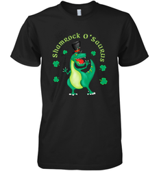 T Rex Dinosaur St. Patrick's Day Irish Funny Men's Premium T-Shirt