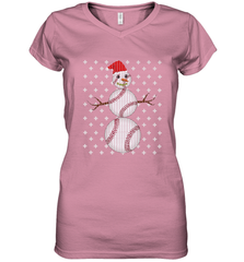 UGLY CHRISTMAS Baseball Snowman Holiday Santa Funny Men Gift Women's V-Neck T-Shirt Women's V-Neck T-Shirt - FordPhuMy
