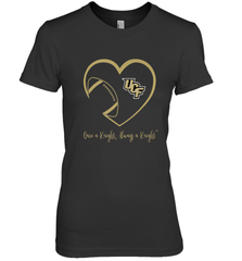 UCF Knights Football Inside Heart  Team  Apparel Women's Premium T-Shirt Women's Premium T-Shirt - FordPhuMy