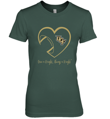 UCF Knights Football Inside Heart  Team  Apparel Women's Premium T-Shirt Women's Premium T-Shirt - FordPhuMy