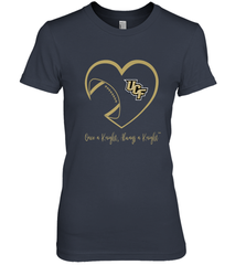 UCF Knights Football Inside Heart  Team  Apparel Women's Premium T-Shirt Women's Premium T-Shirt - FordPhuMy