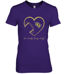 UCF Knights Football Inside Heart  Team  Apparel Women's Premium T-Shirt Women's Premium T-Shirt - FordPhuMy
