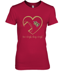 UCF Knights Football Inside Heart  Team  Apparel Women's Premium T-Shirt Women's Premium T-Shirt - FordPhuMy