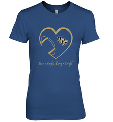 UCF Knights Football Inside Heart  Team  Apparel Women's Premium T-Shirt Women's Premium T-Shirt - FordPhuMy