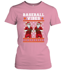 Baseball Vibes Christmas Baseball Player Santa Gift Holiday Women's T-Shirt Women's T-Shirt - FordPhuMy