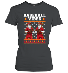 Baseball Vibes Christmas Baseball Player Santa Gift Holiday Women's T-Shirt Women's T-Shirt - FordPhuMy