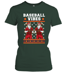 Baseball Vibes Christmas Baseball Player Santa Gift Holiday Women's T-Shirt Women's T-Shirt - FordPhuMy