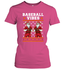 Baseball Vibes Christmas Baseball Player Santa Gift Holiday Women's T-Shirt Women's T-Shirt - FordPhuMy
